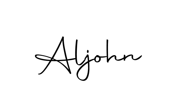 Make a beautiful signature design for name Aljohn. Use this online signature maker to create a handwritten signature for free. Aljohn signature style 10 images and pictures png