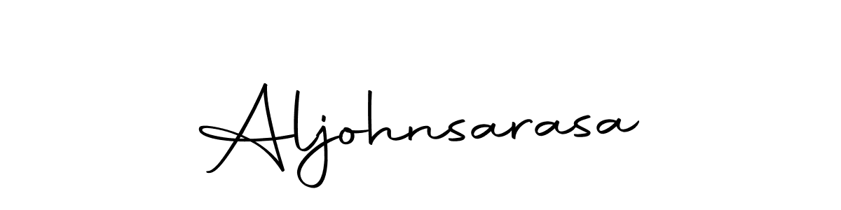 How to make Aljohnsarasa name signature. Use Autography-DOLnW style for creating short signs online. This is the latest handwritten sign. Aljohnsarasa signature style 10 images and pictures png