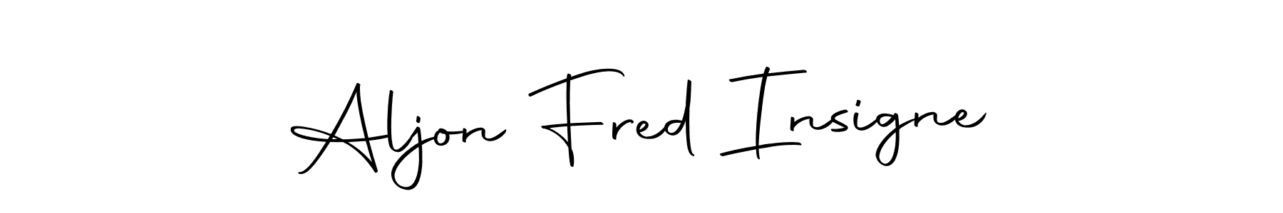 How to make Aljon Fred Insigne name signature. Use Autography-DOLnW style for creating short signs online. This is the latest handwritten sign. Aljon Fred Insigne signature style 10 images and pictures png