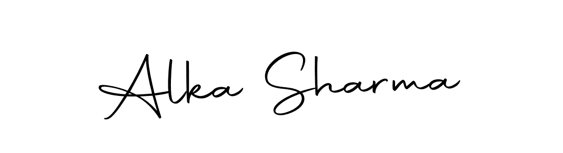 How to make Alka Sharma name signature. Use Autography-DOLnW style for creating short signs online. This is the latest handwritten sign. Alka Sharma signature style 10 images and pictures png