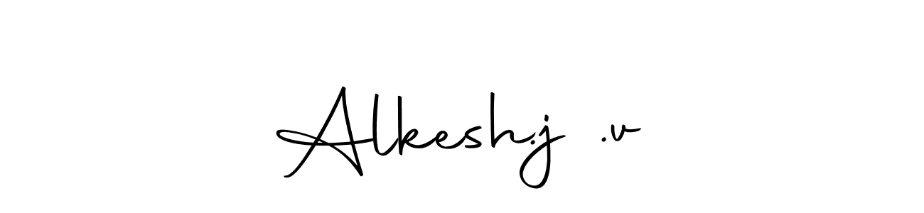 How to make Alkesh  .j .v signature? Autography-DOLnW is a professional autograph style. Create handwritten signature for Alkesh  .j .v name. Alkesh  .j .v signature style 10 images and pictures png