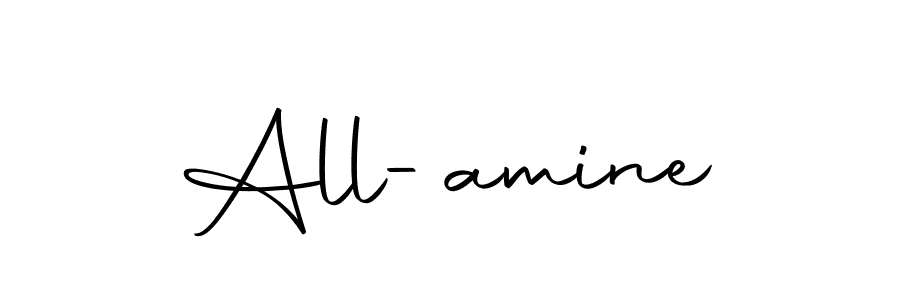 The best way (Autography-DOLnW) to make a short signature is to pick only two or three words in your name. The name All-amine include a total of six letters. For converting this name. All-amine signature style 10 images and pictures png