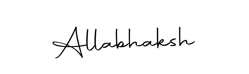 How to make Allabhaksh name signature. Use Autography-DOLnW style for creating short signs online. This is the latest handwritten sign. Allabhaksh signature style 10 images and pictures png