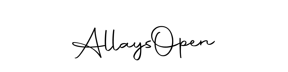 Create a beautiful signature design for name Allays  Open. With this signature (Autography-DOLnW) fonts, you can make a handwritten signature for free. Allays  Open signature style 10 images and pictures png