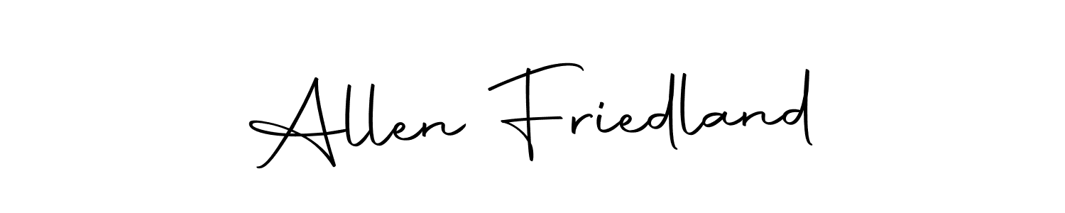 Make a beautiful signature design for name Allen Friedland. Use this online signature maker to create a handwritten signature for free. Allen Friedland signature style 10 images and pictures png