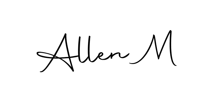 You should practise on your own different ways (Autography-DOLnW) to write your name (Allen M) in signature. don't let someone else do it for you. Allen M signature style 10 images and pictures png