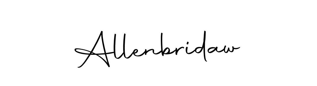 Design your own signature with our free online signature maker. With this signature software, you can create a handwritten (Autography-DOLnW) signature for name Allenbridaw. Allenbridaw signature style 10 images and pictures png