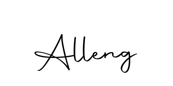 Use a signature maker to create a handwritten signature online. With this signature software, you can design (Autography-DOLnW) your own signature for name Alleng. Alleng signature style 10 images and pictures png