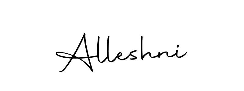 How to make Alleshni signature? Autography-DOLnW is a professional autograph style. Create handwritten signature for Alleshni name. Alleshni signature style 10 images and pictures png
