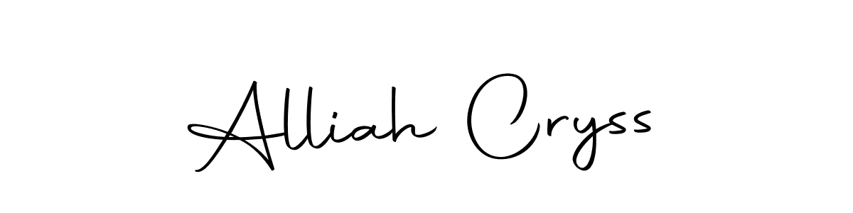if you are searching for the best signature style for your name Alliah Cryss. so please give up your signature search. here we have designed multiple signature styles  using Autography-DOLnW. Alliah Cryss signature style 10 images and pictures png