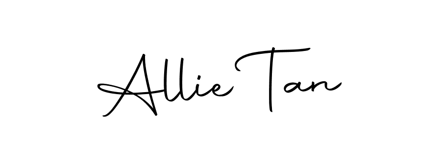 You should practise on your own different ways (Autography-DOLnW) to write your name (Allie Tan) in signature. don't let someone else do it for you. Allie Tan signature style 10 images and pictures png