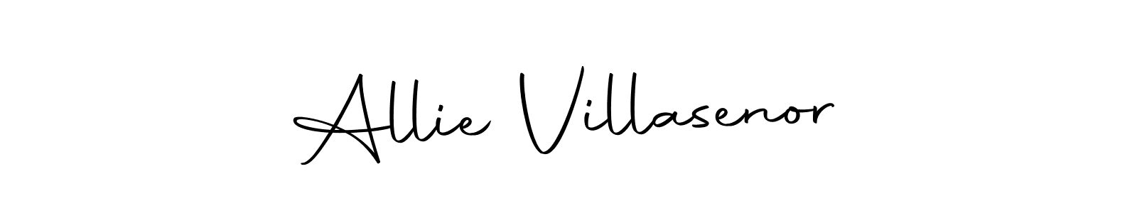 Allie Villasenor stylish signature style. Best Handwritten Sign (Autography-DOLnW) for my name. Handwritten Signature Collection Ideas for my name Allie Villasenor. Allie Villasenor signature style 10 images and pictures png