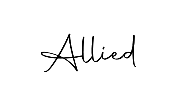 Create a beautiful signature design for name Allied. With this signature (Autography-DOLnW) fonts, you can make a handwritten signature for free. Allied signature style 10 images and pictures png