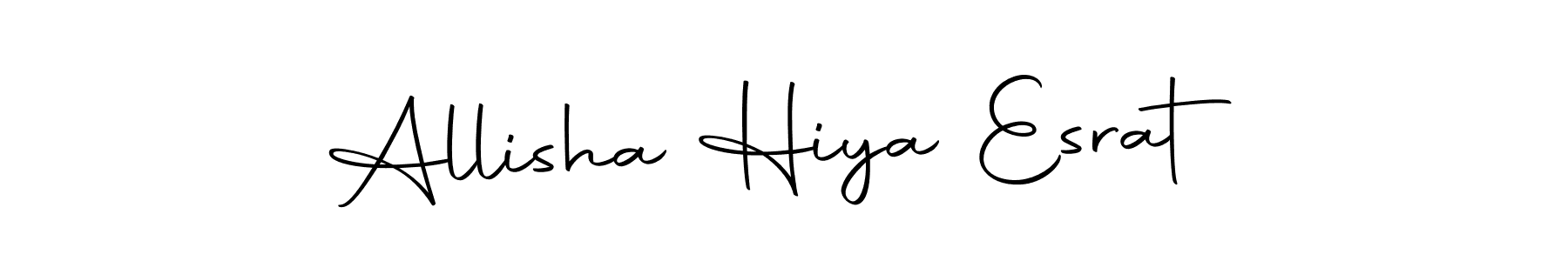 You can use this online signature creator to create a handwritten signature for the name Allisha Hiya Esrat. This is the best online autograph maker. Allisha Hiya Esrat signature style 10 images and pictures png