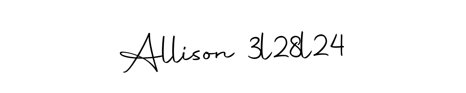 Design your own signature with our free online signature maker. With this signature software, you can create a handwritten (Autography-DOLnW) signature for name Allison 3l28l24. Allison 3l28l24 signature style 10 images and pictures png