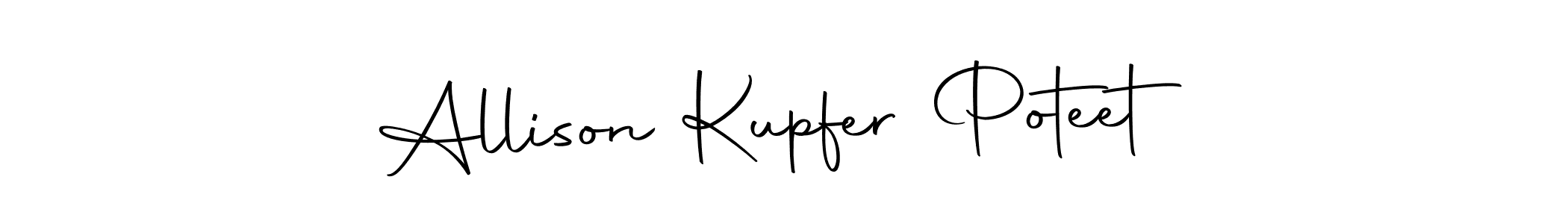 Also we have Allison Kupfer Poteet name is the best signature style. Create professional handwritten signature collection using Autography-DOLnW autograph style. Allison Kupfer Poteet signature style 10 images and pictures png