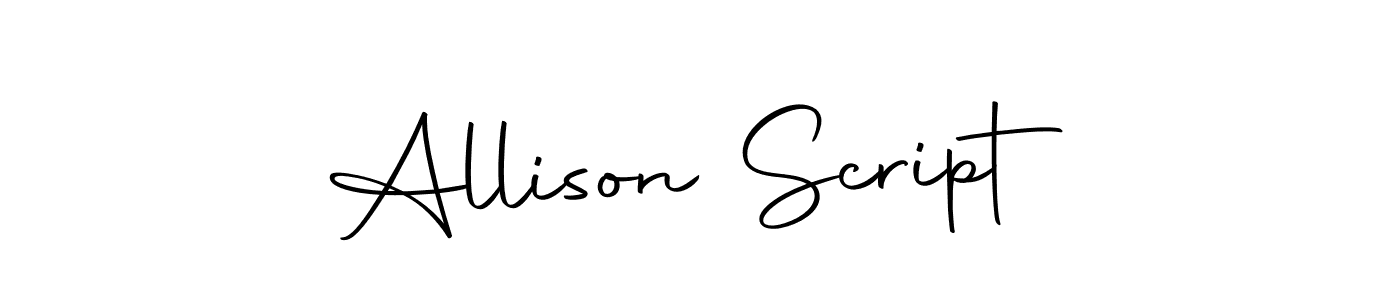 It looks lik you need a new signature style for name Allison Script. Design unique handwritten (Autography-DOLnW) signature with our free signature maker in just a few clicks. Allison Script signature style 10 images and pictures png