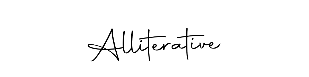 Use a signature maker to create a handwritten signature online. With this signature software, you can design (Autography-DOLnW) your own signature for name Alliterative. Alliterative signature style 10 images and pictures png