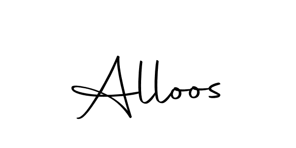 Create a beautiful signature design for name Alloos. With this signature (Autography-DOLnW) fonts, you can make a handwritten signature for free. Alloos signature style 10 images and pictures png