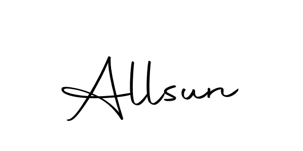 You should practise on your own different ways (Autography-DOLnW) to write your name (Allsun) in signature. don't let someone else do it for you. Allsun signature style 10 images and pictures png