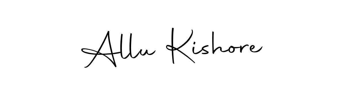 Allu Kishore stylish signature style. Best Handwritten Sign (Autography-DOLnW) for my name. Handwritten Signature Collection Ideas for my name Allu Kishore. Allu Kishore signature style 10 images and pictures png