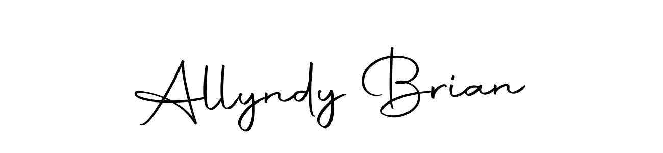 Create a beautiful signature design for name Allyndy Brian. With this signature (Autography-DOLnW) fonts, you can make a handwritten signature for free. Allyndy Brian signature style 10 images and pictures png