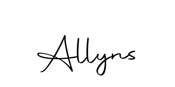 How to make Allyns signature? Autography-DOLnW is a professional autograph style. Create handwritten signature for Allyns name. Allyns signature style 10 images and pictures png