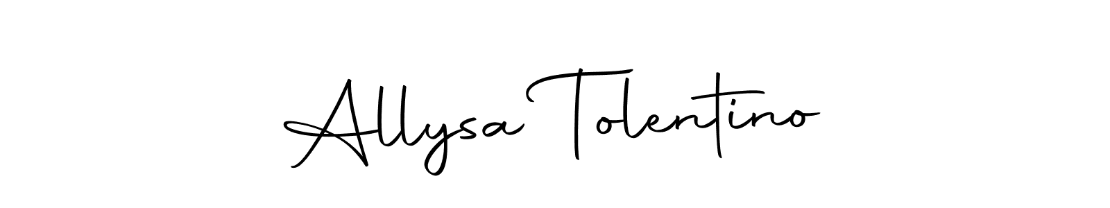 This is the best signature style for the Allysa Tolentino name. Also you like these signature font (Autography-DOLnW). Mix name signature. Allysa Tolentino signature style 10 images and pictures png