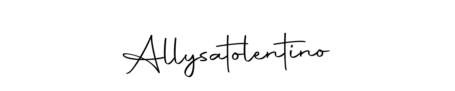 Use a signature maker to create a handwritten signature online. With this signature software, you can design (Autography-DOLnW) your own signature for name Allysatolentino. Allysatolentino signature style 10 images and pictures png