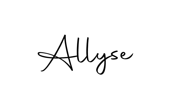 Create a beautiful signature design for name Allyse. With this signature (Autography-DOLnW) fonts, you can make a handwritten signature for free. Allyse signature style 10 images and pictures png