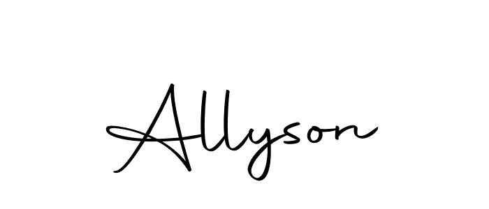 Use a signature maker to create a handwritten signature online. With this signature software, you can design (Autography-DOLnW) your own signature for name Allyson. Allyson signature style 10 images and pictures png