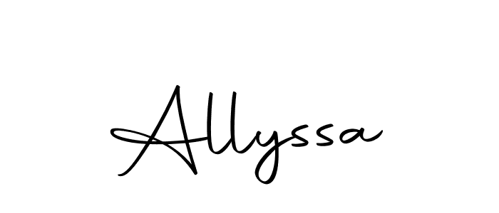 Make a beautiful signature design for name Allyssa. Use this online signature maker to create a handwritten signature for free. Allyssa signature style 10 images and pictures png