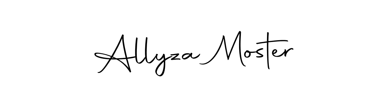 You can use this online signature creator to create a handwritten signature for the name Allyza Moster. This is the best online autograph maker. Allyza Moster signature style 10 images and pictures png