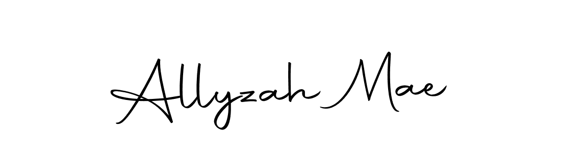 Allyzah Mae stylish signature style. Best Handwritten Sign (Autography-DOLnW) for my name. Handwritten Signature Collection Ideas for my name Allyzah Mae. Allyzah Mae signature style 10 images and pictures png