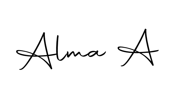Use a signature maker to create a handwritten signature online. With this signature software, you can design (Autography-DOLnW) your own signature for name Alma A. Alma A signature style 10 images and pictures png