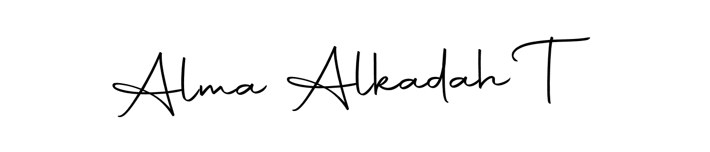 Make a short Alma Alkadah T signature style. Manage your documents anywhere anytime using Autography-DOLnW. Create and add eSignatures, submit forms, share and send files easily. Alma Alkadah T signature style 10 images and pictures png