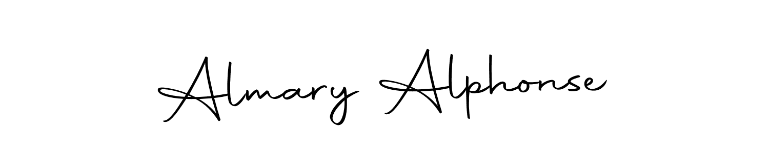 How to make Almary Alphonse name signature. Use Autography-DOLnW style for creating short signs online. This is the latest handwritten sign. Almary Alphonse signature style 10 images and pictures png