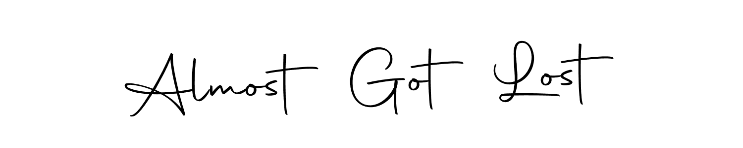 Almost Got Lost stylish signature style. Best Handwritten Sign (Autography-DOLnW) for my name. Handwritten Signature Collection Ideas for my name Almost Got Lost. Almost Got Lost signature style 10 images and pictures png
