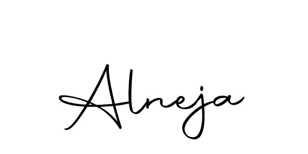 You should practise on your own different ways (Autography-DOLnW) to write your name (Alneja) in signature. don't let someone else do it for you. Alneja signature style 10 images and pictures png