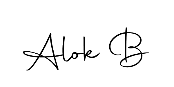 Use a signature maker to create a handwritten signature online. With this signature software, you can design (Autography-DOLnW) your own signature for name Alok B. Alok B signature style 10 images and pictures png