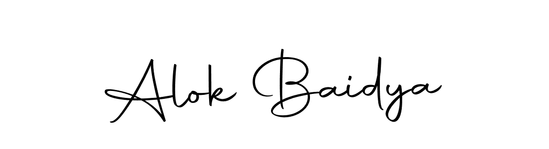 You should practise on your own different ways (Autography-DOLnW) to write your name (Alok Baidya) in signature. don't let someone else do it for you. Alok Baidya signature style 10 images and pictures png