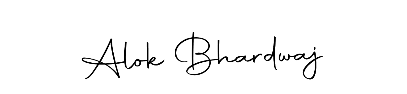 How to make Alok Bhardwaj name signature. Use Autography-DOLnW style for creating short signs online. This is the latest handwritten sign. Alok Bhardwaj signature style 10 images and pictures png