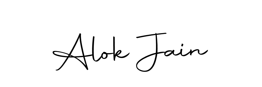 if you are searching for the best signature style for your name Alok Jain. so please give up your signature search. here we have designed multiple signature styles  using Autography-DOLnW. Alok Jain signature style 10 images and pictures png