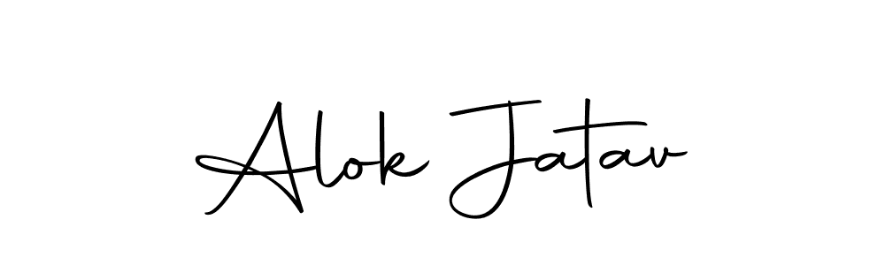 How to make Alok Jatav name signature. Use Autography-DOLnW style for creating short signs online. This is the latest handwritten sign. Alok Jatav signature style 10 images and pictures png