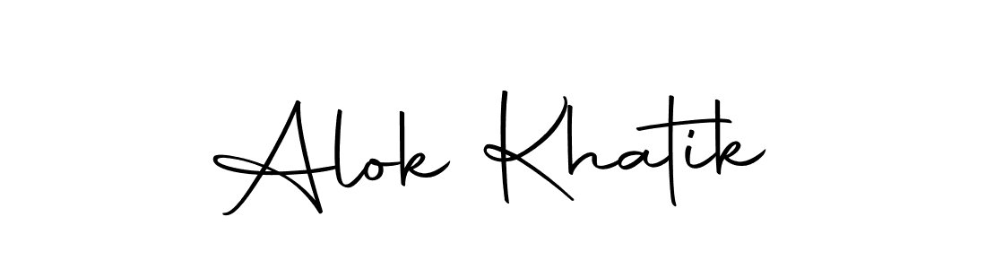 The best way (Autography-DOLnW) to make a short signature is to pick only two or three words in your name. The name Alok Khatik include a total of six letters. For converting this name. Alok Khatik signature style 10 images and pictures png