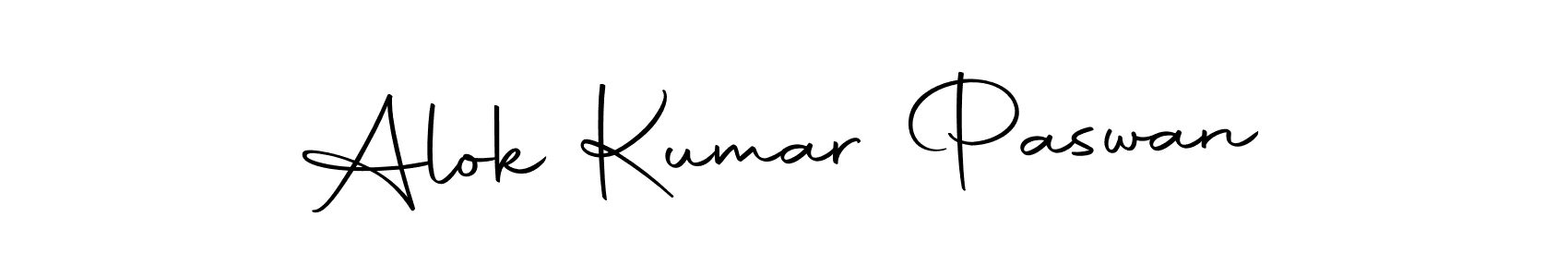 How to make Alok Kumar Paswan name signature. Use Autography-DOLnW style for creating short signs online. This is the latest handwritten sign. Alok Kumar Paswan signature style 10 images and pictures png