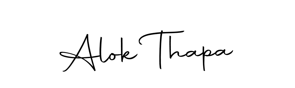 Use a signature maker to create a handwritten signature online. With this signature software, you can design (Autography-DOLnW) your own signature for name Alok Thapa. Alok Thapa signature style 10 images and pictures png