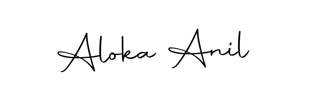 You should practise on your own different ways (Autography-DOLnW) to write your name (Aloka Anil) in signature. don't let someone else do it for you. Aloka Anil signature style 10 images and pictures png