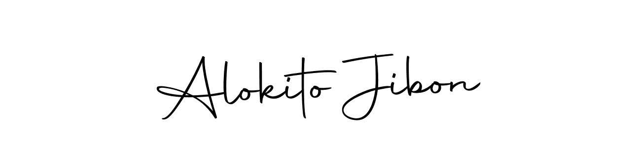 How to make Alokito Jibon name signature. Use Autography-DOLnW style for creating short signs online. This is the latest handwritten sign. Alokito Jibon signature style 10 images and pictures png