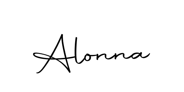 Use a signature maker to create a handwritten signature online. With this signature software, you can design (Autography-DOLnW) your own signature for name Alonna. Alonna signature style 10 images and pictures png